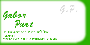 gabor purt business card